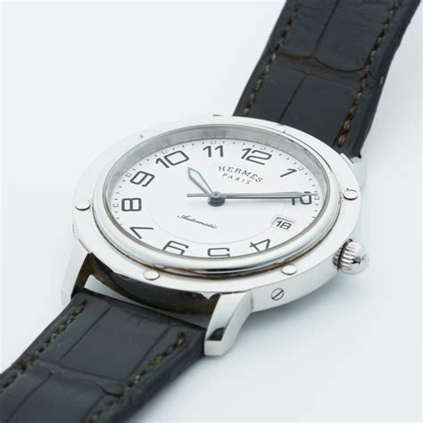 hermes clipper classique cp2.810|HERMES Clipper Classic CP2.810 Date Silver Dial Automatic .